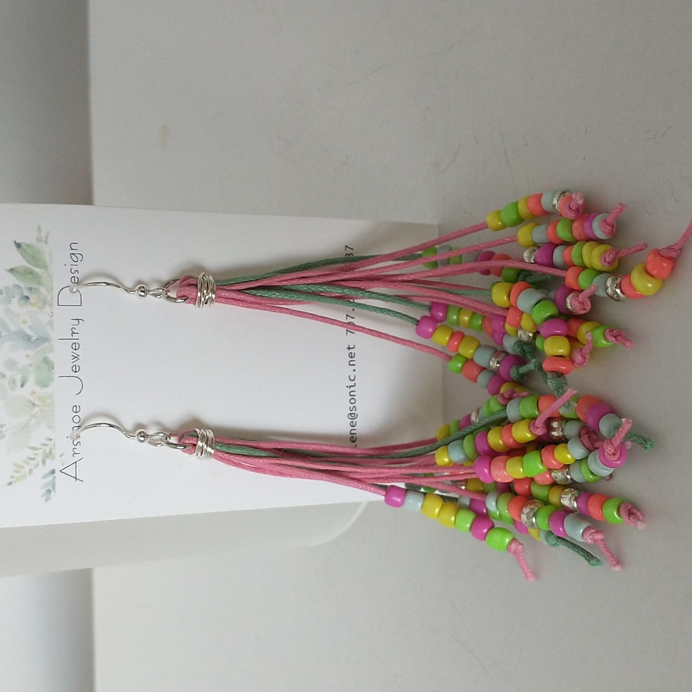 Women's cascading handmade earrings
